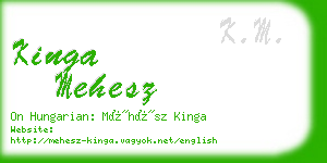 kinga mehesz business card